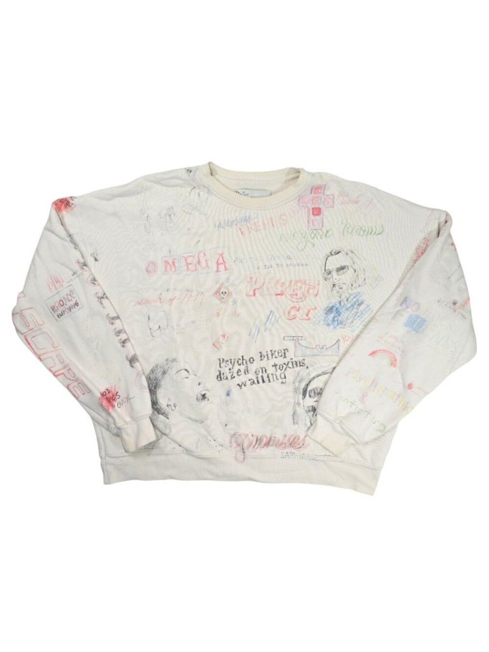 Paly Hollywood Good Times Are Over 2.0 Crewneck in Vintage White